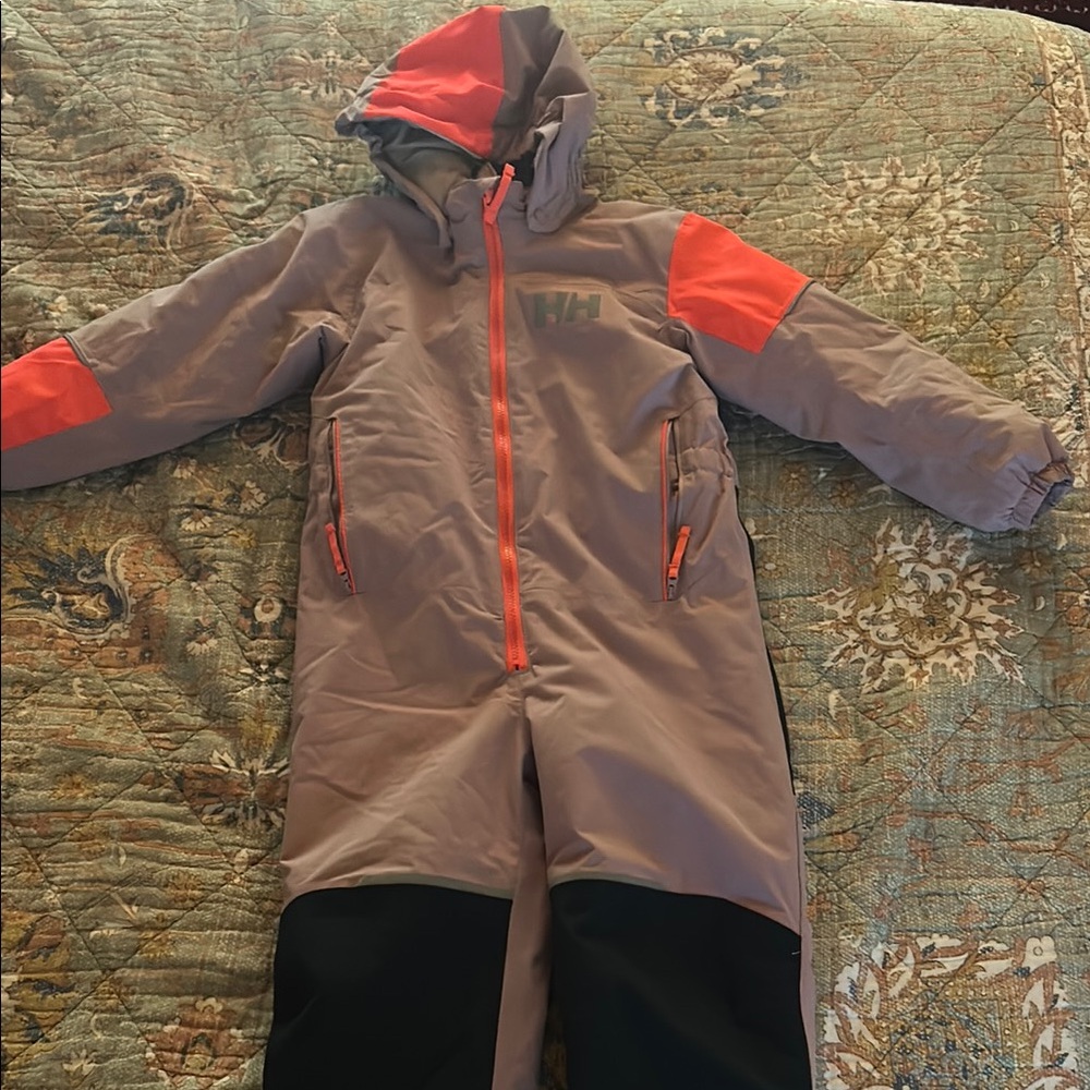 Helly Hansen Kids' Two-Tone Snowsuit - Pink and Orange